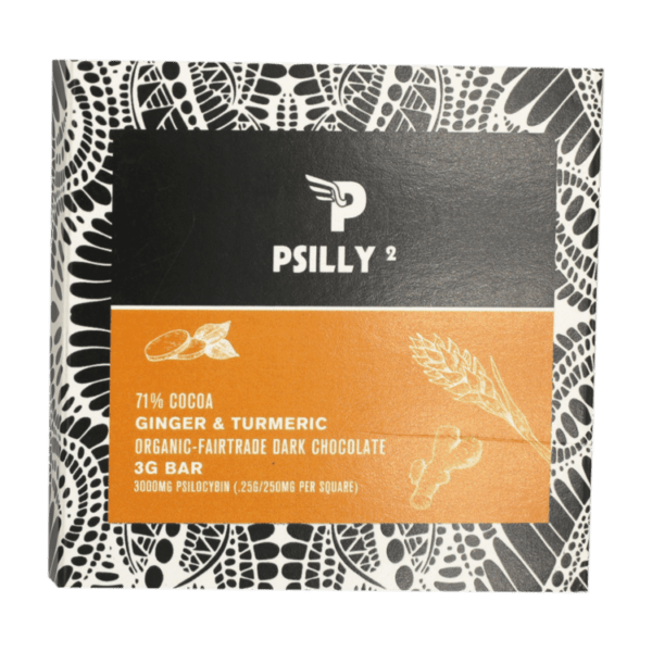 Psilly - Dark Chocolate Bar - Ginger & Turmeric | Shrooms Online Canada